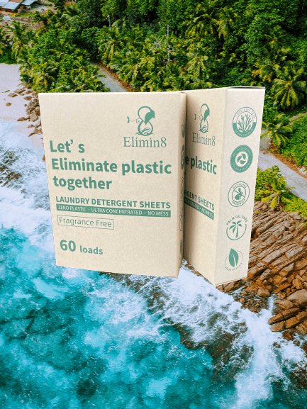 Concentrated Washing Detergent Sheets - Fragrance Free - Elimin8 Plastic Australia | Eco Friendly Cleaning Products