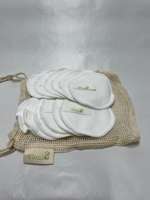 Reusable Bamboo Makeup Removal Pads - Elimin8 Plastic Australia | Eco Friendly Cleaning Products