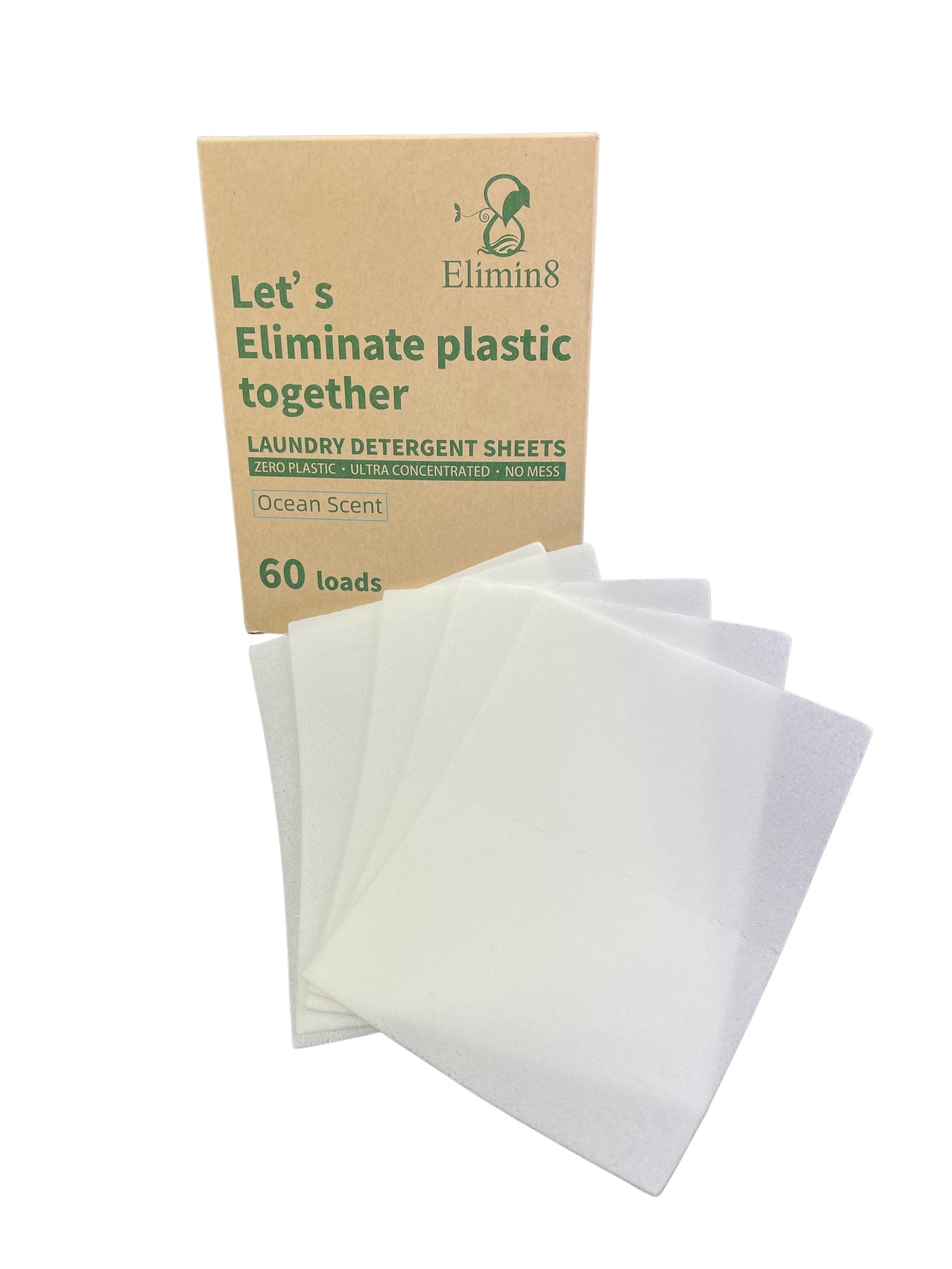 Twin Pack - Washing Detergent Sheets -Seabreeze - Elimin8 Plastic Australia | Eco Friendly Cleaning Products